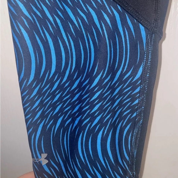 Under Armour Leggings Heat Gear Size Small Blue And Black - Picture 8 of 8